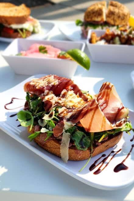 Not your Nonna's italian sandwich at Pour and Decor cafe St Petersburg FL