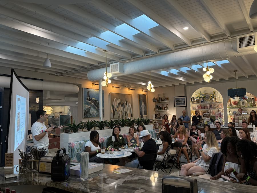 The pitch a friend event, hosted at pour and decor in st petersburg florida